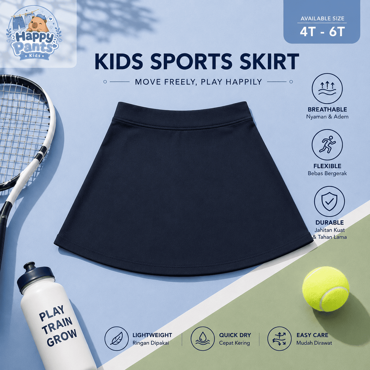 Kids Sports Skirt Happy Pants Kids